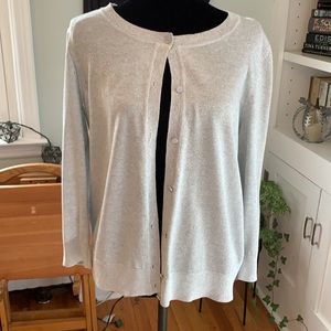 Talbots silver sweater.